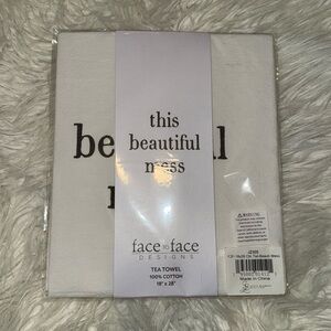 Face to Face Designs White Tea Towel